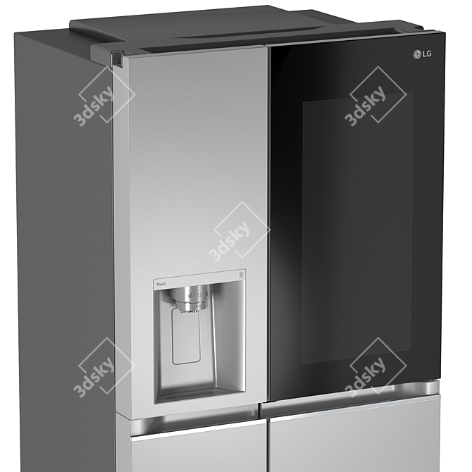 Premium LG Refrigerator Bundle - Trio 3D model image 3