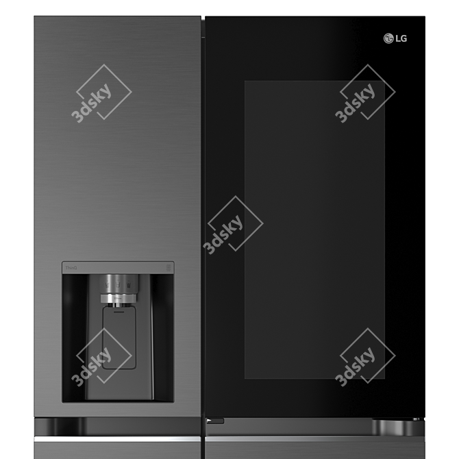 Premium LG Refrigerator Bundle - Trio 3D model image 4