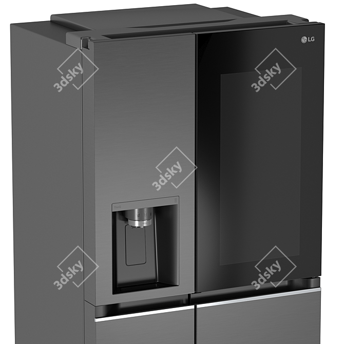 Premium LG Refrigerator Bundle - Trio 3D model image 5