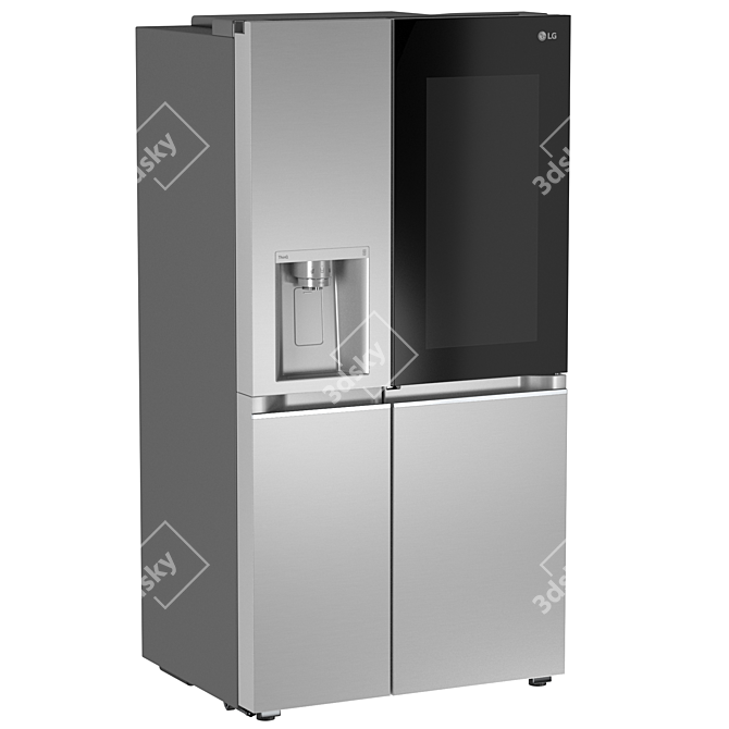 Premium LG Refrigerator Bundle - Trio 3D model image 6