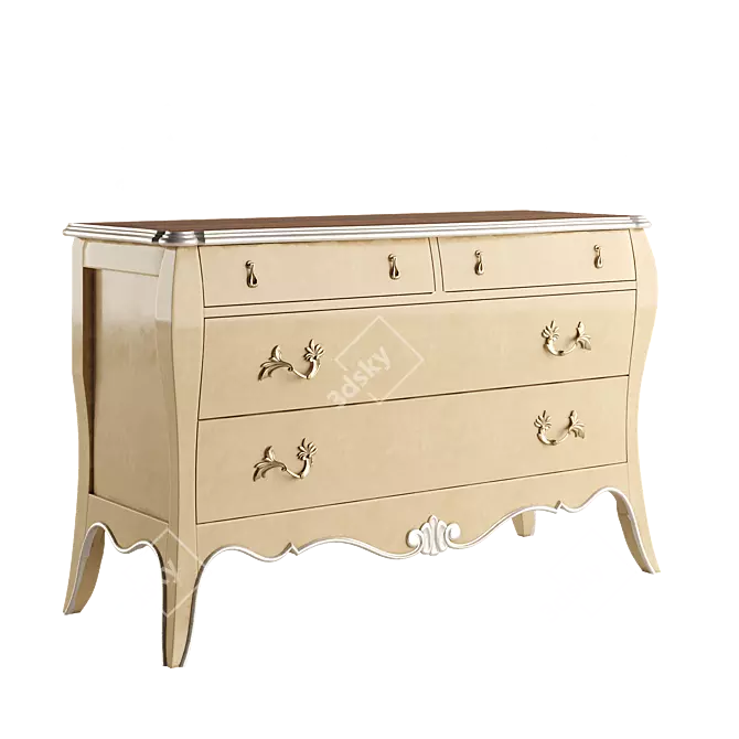 Italian Classic Style Dresser 3D model image 1