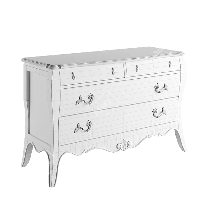 Italian Classic Style Dresser 3D model image 6