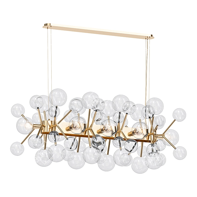 Unique Linear Cloud Chandelier 3D model image 1