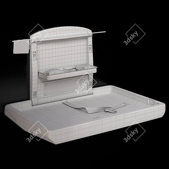 Foldable Baby Changing Station 3D model image 5