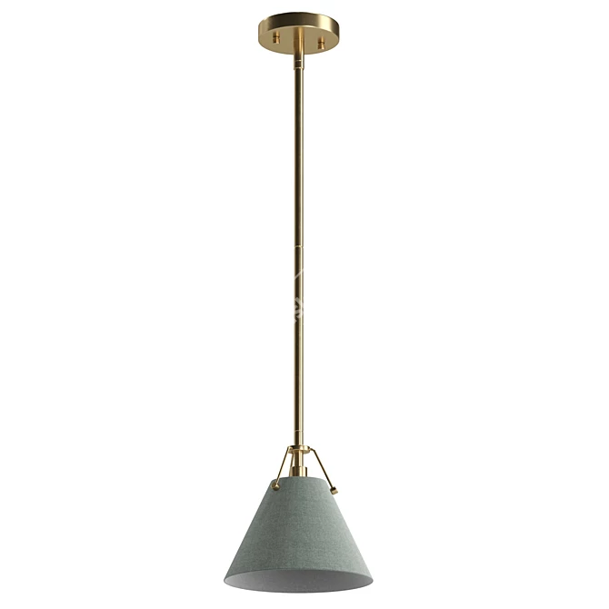 Modern Cone Pendant Light Fixture 3D model image 2