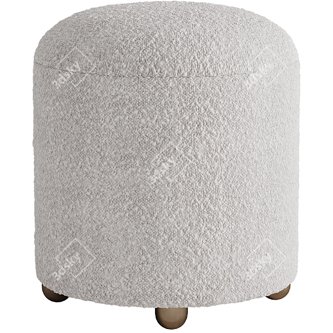 Customizable Marly Ottoman ModelRenderer 3D model image 2