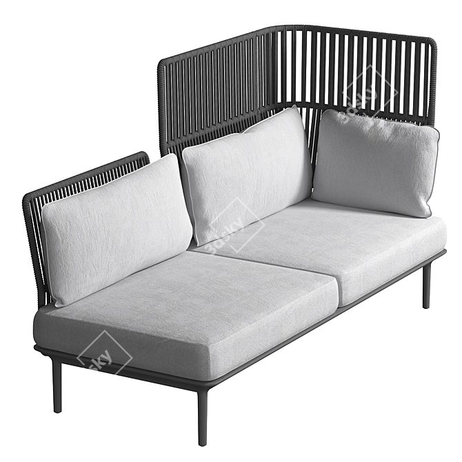 Pedrali Reva Cocoon Outdoor Lounge 3D model image 3