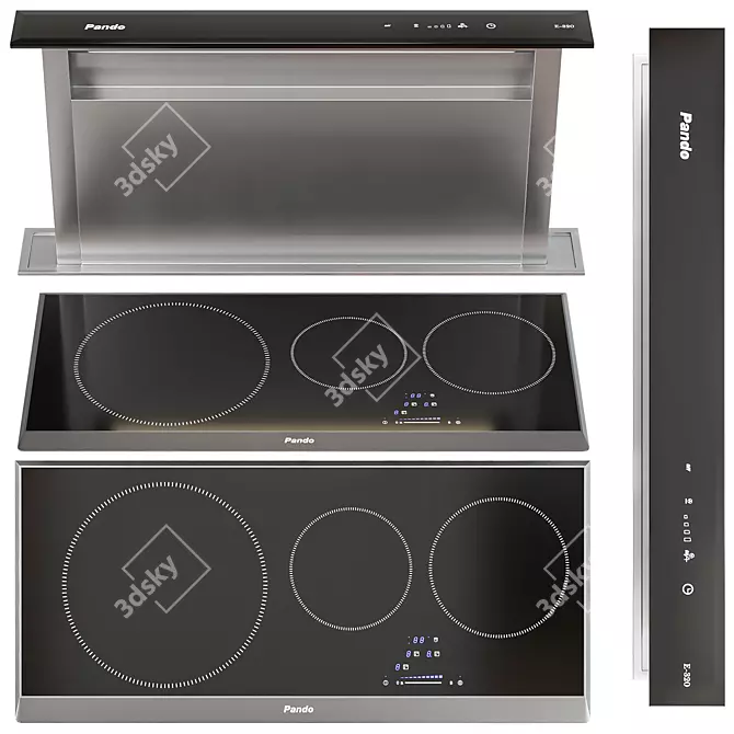 Modern Pando Appliance Set 3D model image 2