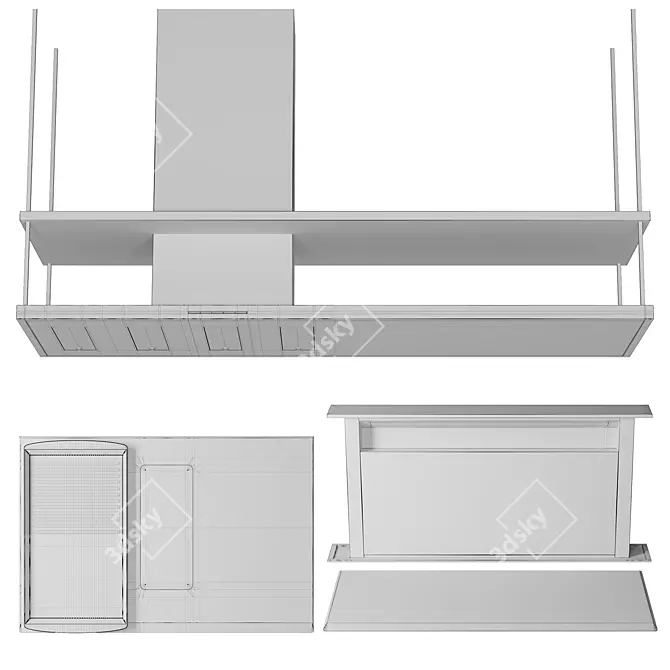 Modern Pando Appliance Set 3D model image 5
