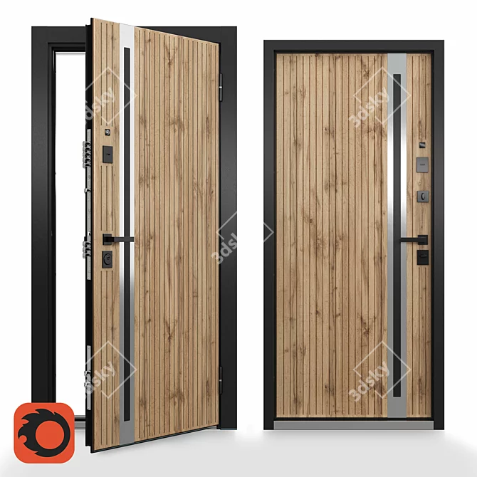 Ultimatum M Steel Door Customization 3D model image 1