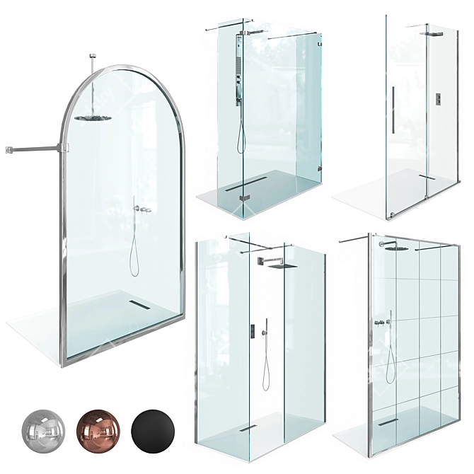 Stylish Radaway Shower Enclosures 3D model image 1