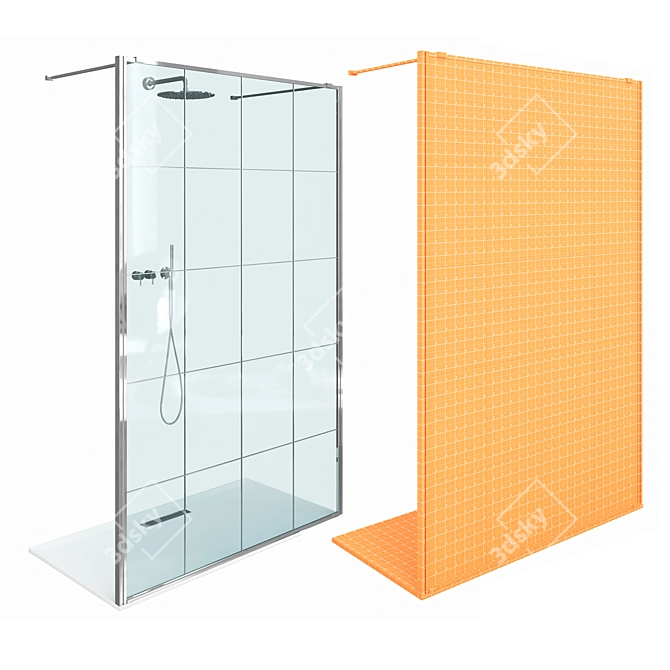 Stylish Radaway Shower Enclosures 3D model image 5