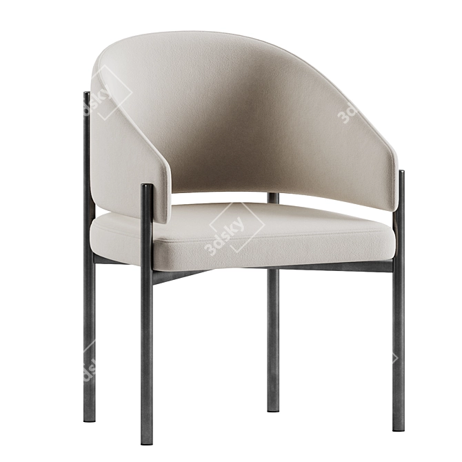 Luxury Multifunctional Solana Dining Chair 3D model image 2