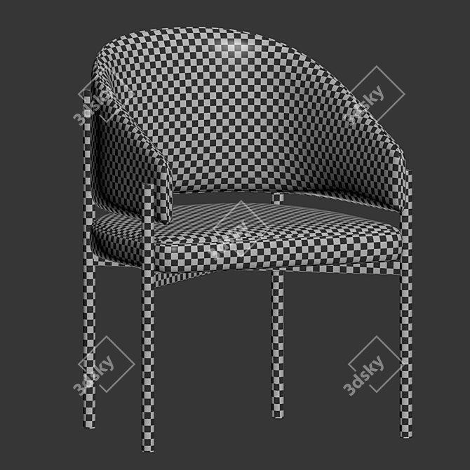 Luxury Multifunctional Solana Dining Chair 3D model image 4