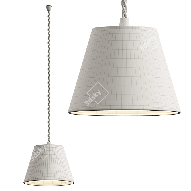 Detailed 3D Jet Stripes Pendant 3D model image 2