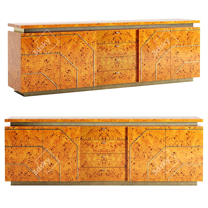 Vintage Margot Sideboard 3D Model 3D model image 1