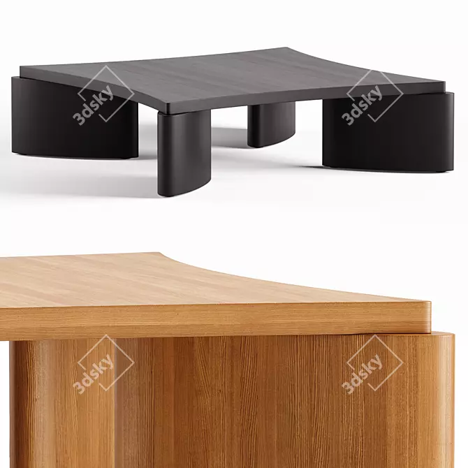 Modern Lu Coffee Table by Lulu & Georgia 3D model image 2