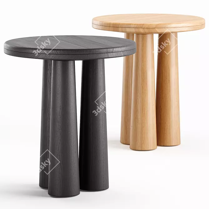 Sleek Urban Mesa Side Table 3D model image 1