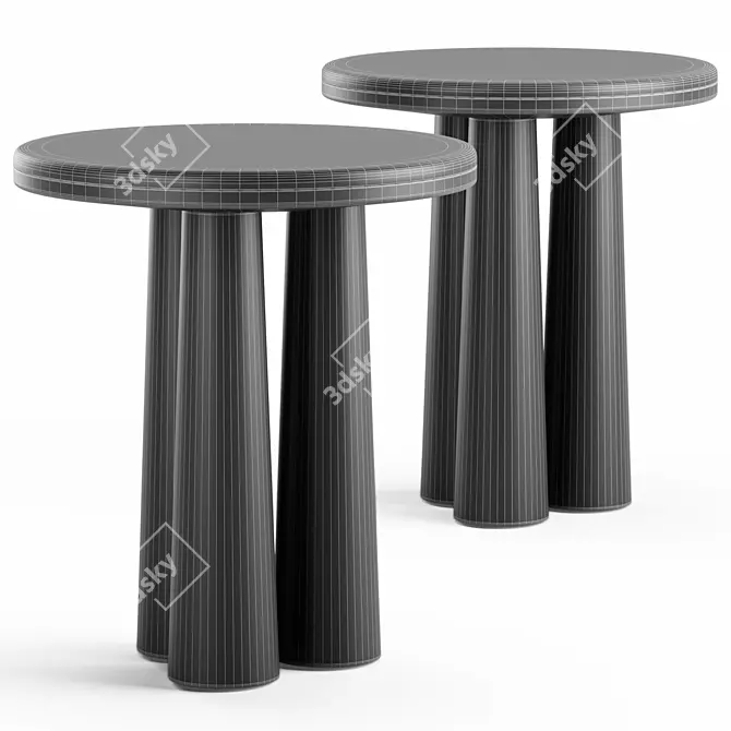 Sleek Urban Mesa Side Table 3D model image 2