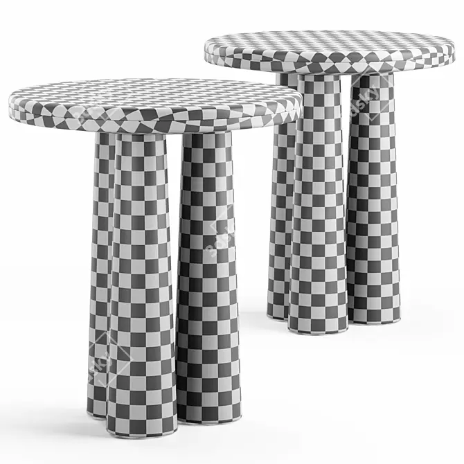 Sleek Urban Mesa Side Table 3D model image 3