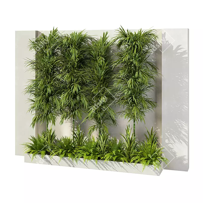 Bamboo Fern Outdoor Garden Decor 3D model image 1