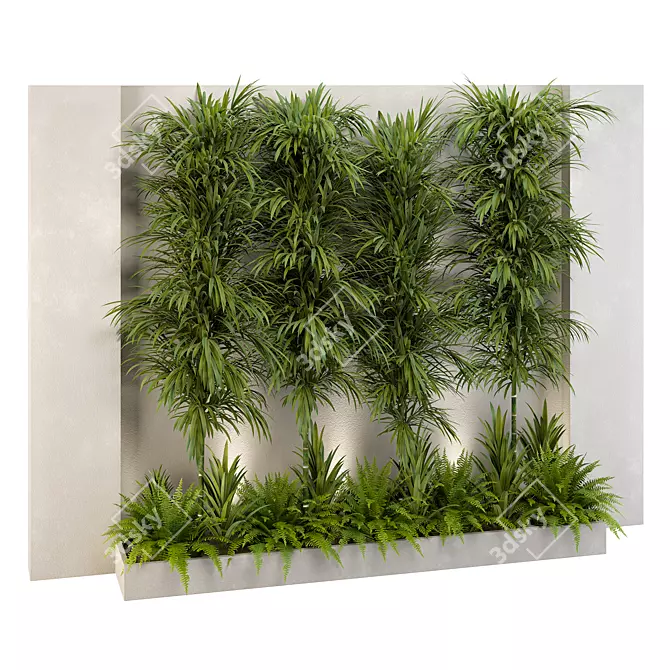 Bamboo Fern Outdoor Garden Decor 3D model image 3