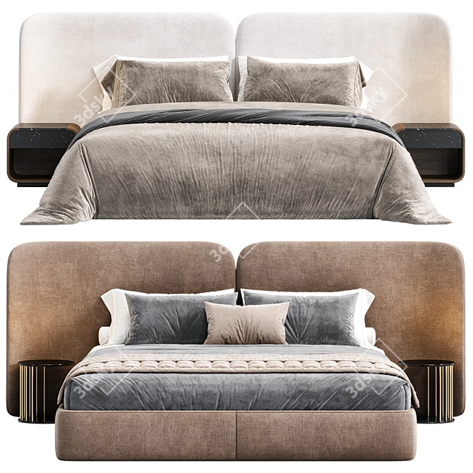 Elegant Dorris Bed 2015 Model 3D model image 2