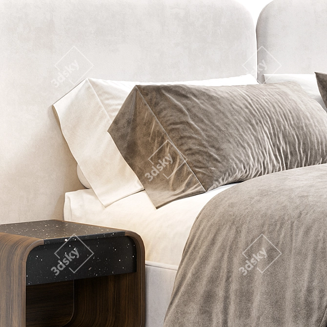 Elegant Dorris Bed 2015 Model 3D model image 4
