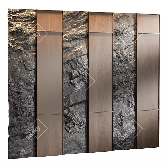  Geometric Decorative Wall Panels 3D model image 1