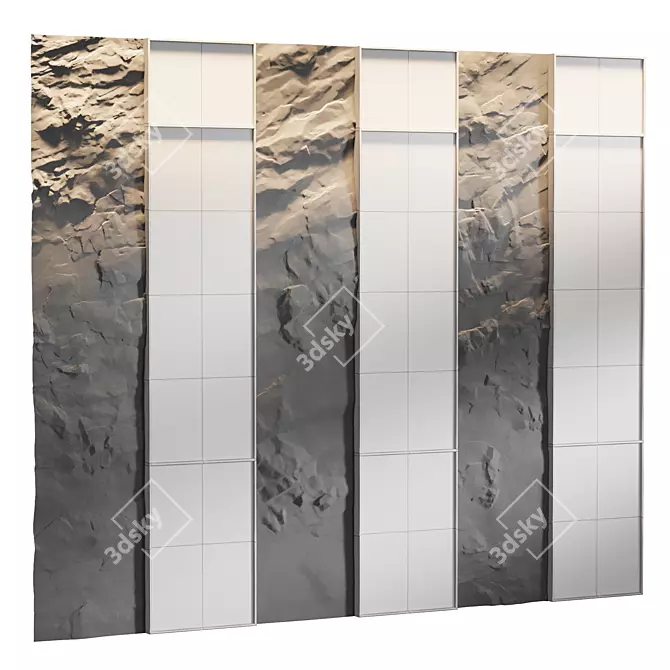  Geometric Decorative Wall Panels 3D model image 3