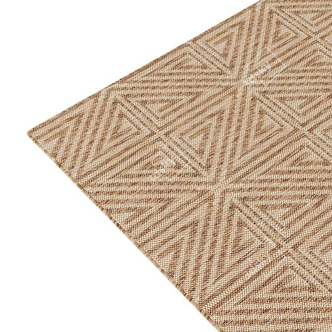 Elegant Kite Trellis Area Rug 3D model image 2