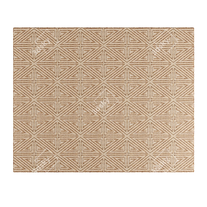 Elegant Kite Trellis Area Rug 3D model image 3