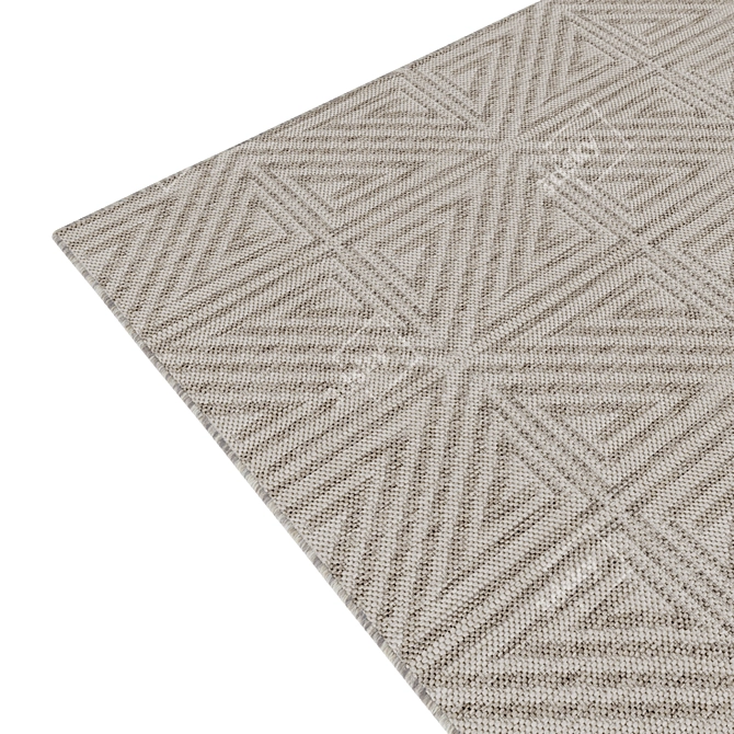 Elegant Kite Trellis Area Rug 3D model image 4