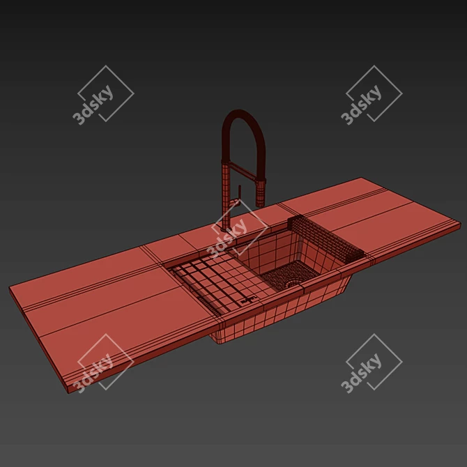 Ruvati epiStage Sink Set 3D model image 6