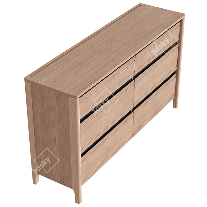 Dantone Home Office Set Oak 3D model image 6