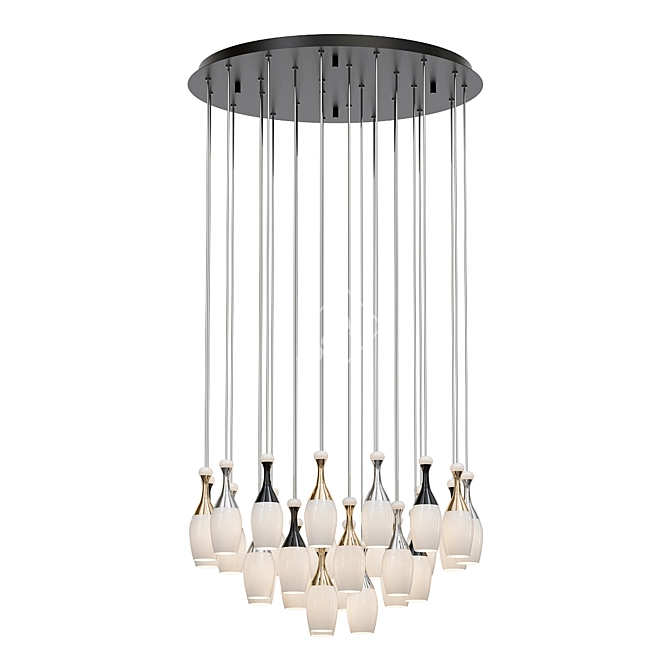 Sparkling LED Bottle Chandelier 3D model image 1