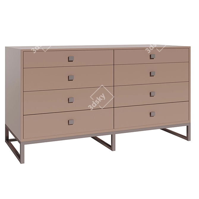 Candy 6-Drawer Dresser for Modern Bedroom 3D model image 2