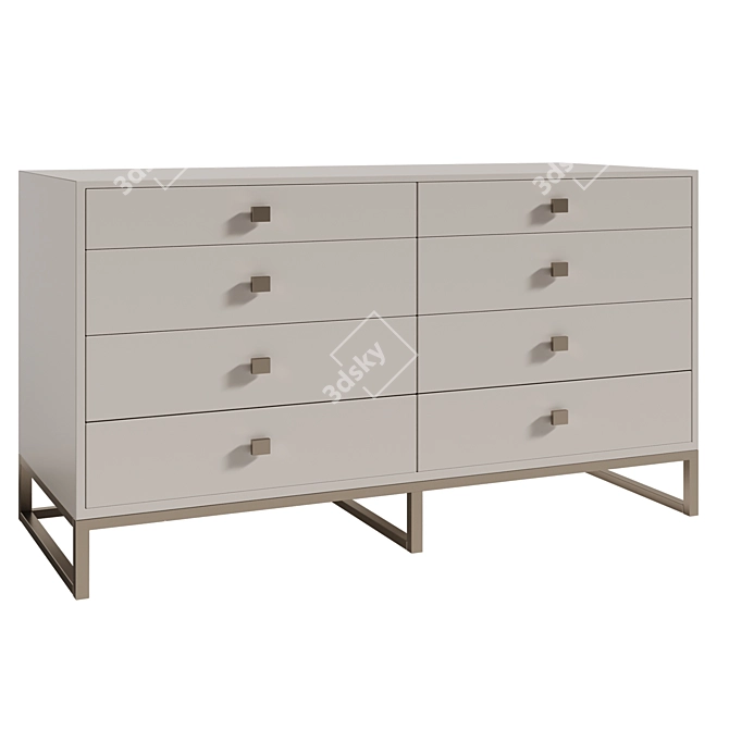 Candy 6-Drawer Dresser for Modern Bedroom 3D model image 3