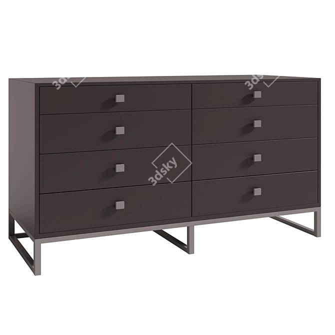 Candy 6-Drawer Dresser for Modern Bedroom 3D model image 4