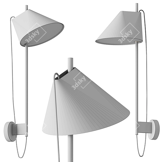 Minimalist YUH Sconce Light 3D model image 2