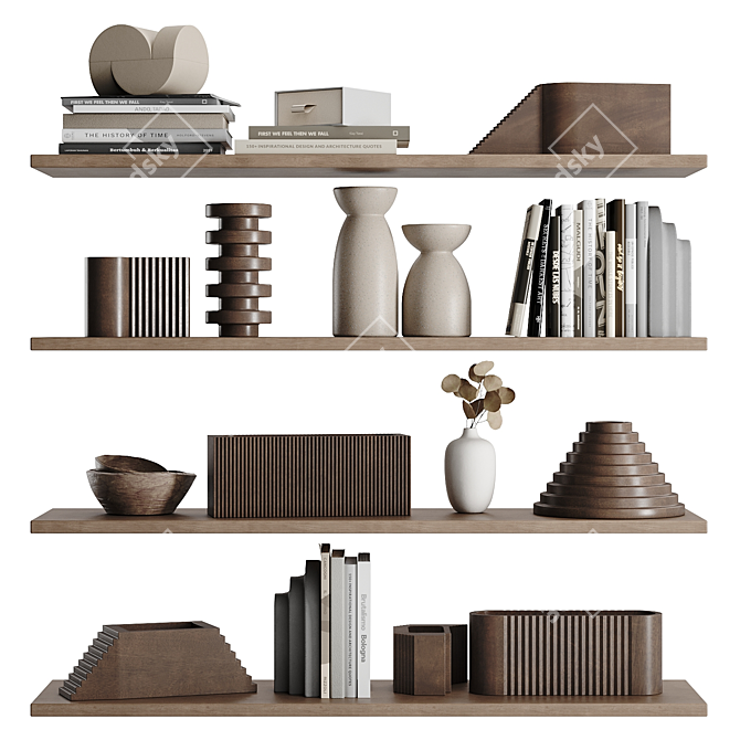 Urban Chic Decor Set 3D model image 1