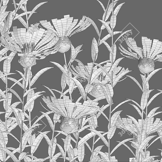Versatile 3D Centaurea Plant Models 3D model image 4
