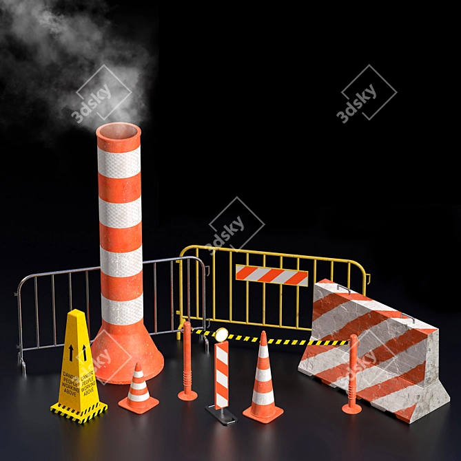 Urban 3D Street Asset Bundle 3D model image 6