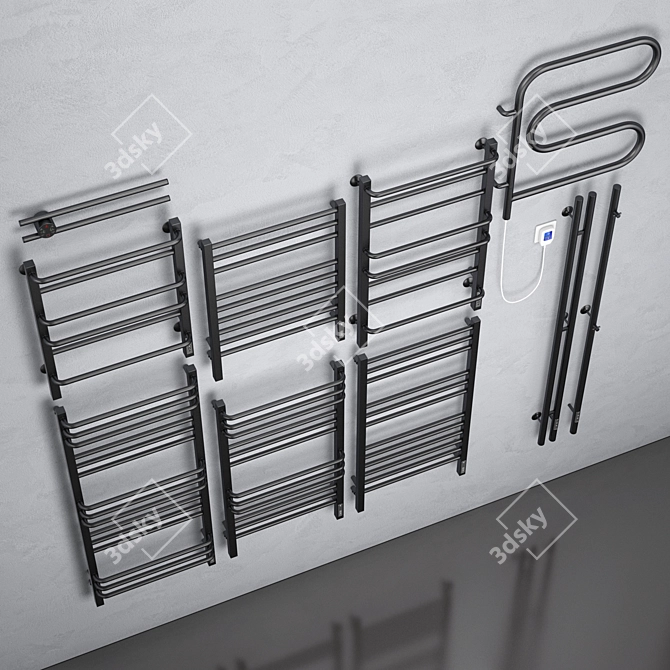 Terminus Towel Warmers Set 3D model image 6