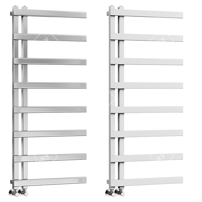 Stylish Heated Towel Rail 3D model image 1