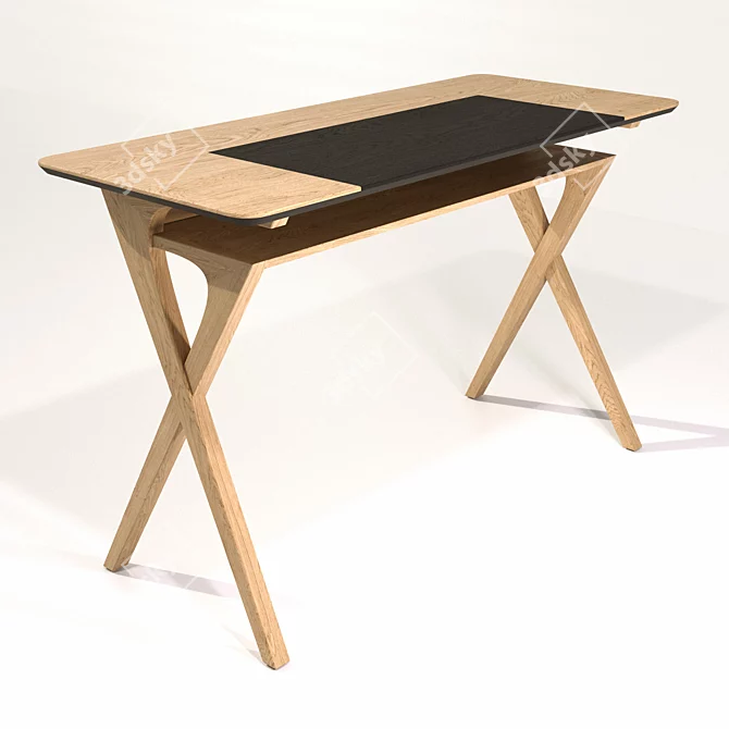  NEWTON by Tohma: Oak Writing Desk 3D model image 12