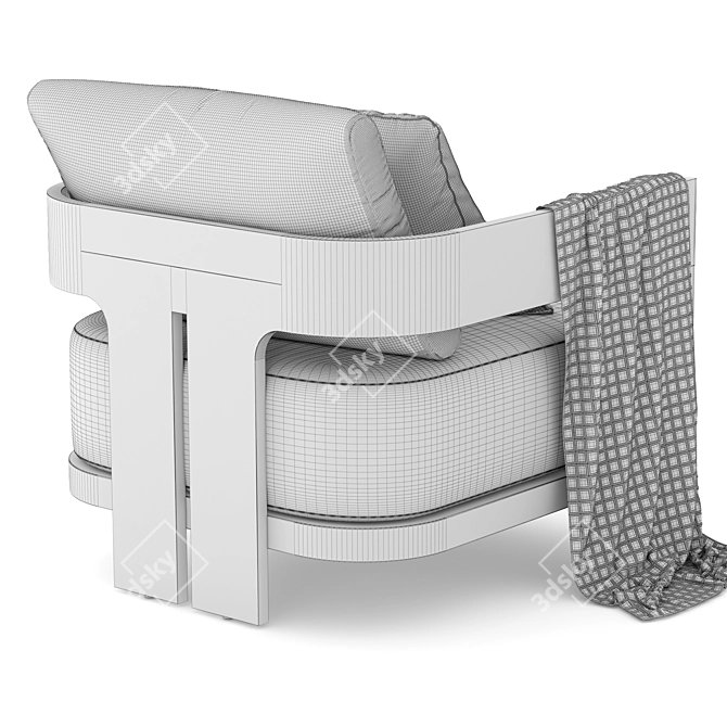 Luxury Modern RH Matira Armchair 3D model image 6