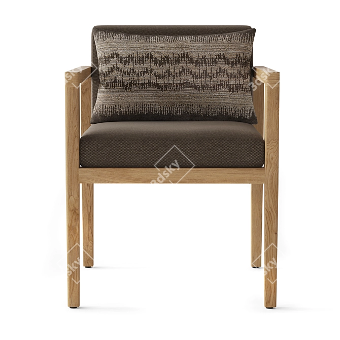 Restoration Hardware Teak Dining Armchair 3D model image 3