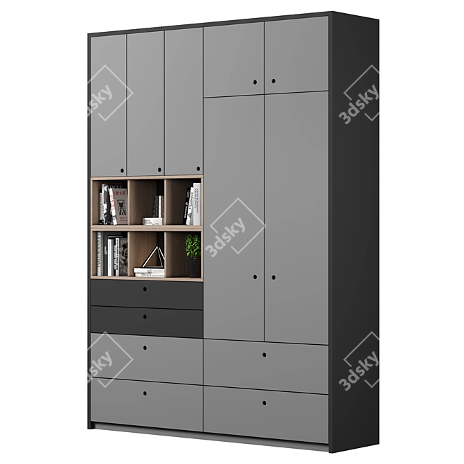 Modular Storage Cabinet & Shelving 3D model image 3