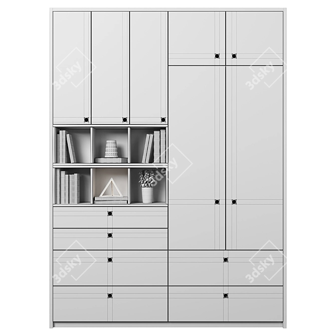 Modular Storage Cabinet & Shelving 3D model image 4